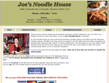 Tablet Screenshot of joesnoodlehouse.com